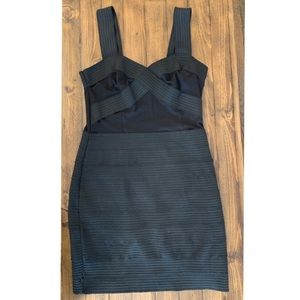 Black bandage mini dress